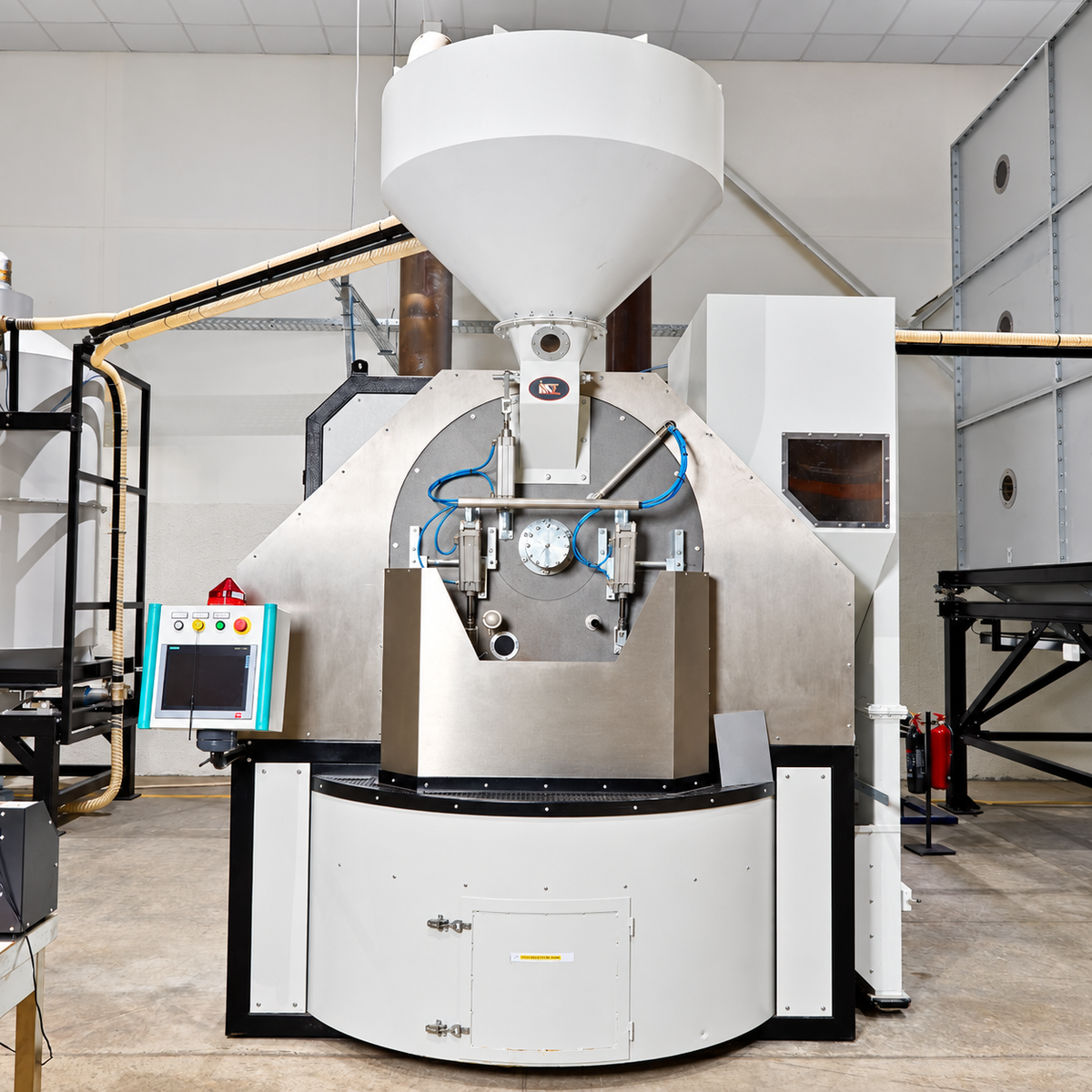 Roasting equipment at Mood Espressoβs Dubai facility
