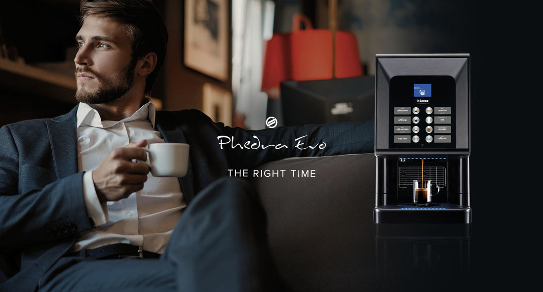 Saeco Phedra Evo TTT Bean to Cup Coffee Machine 1500W: Customizable Interface, High-Capacity Canisters With Powder Milk Option & 8 Beverage Selections