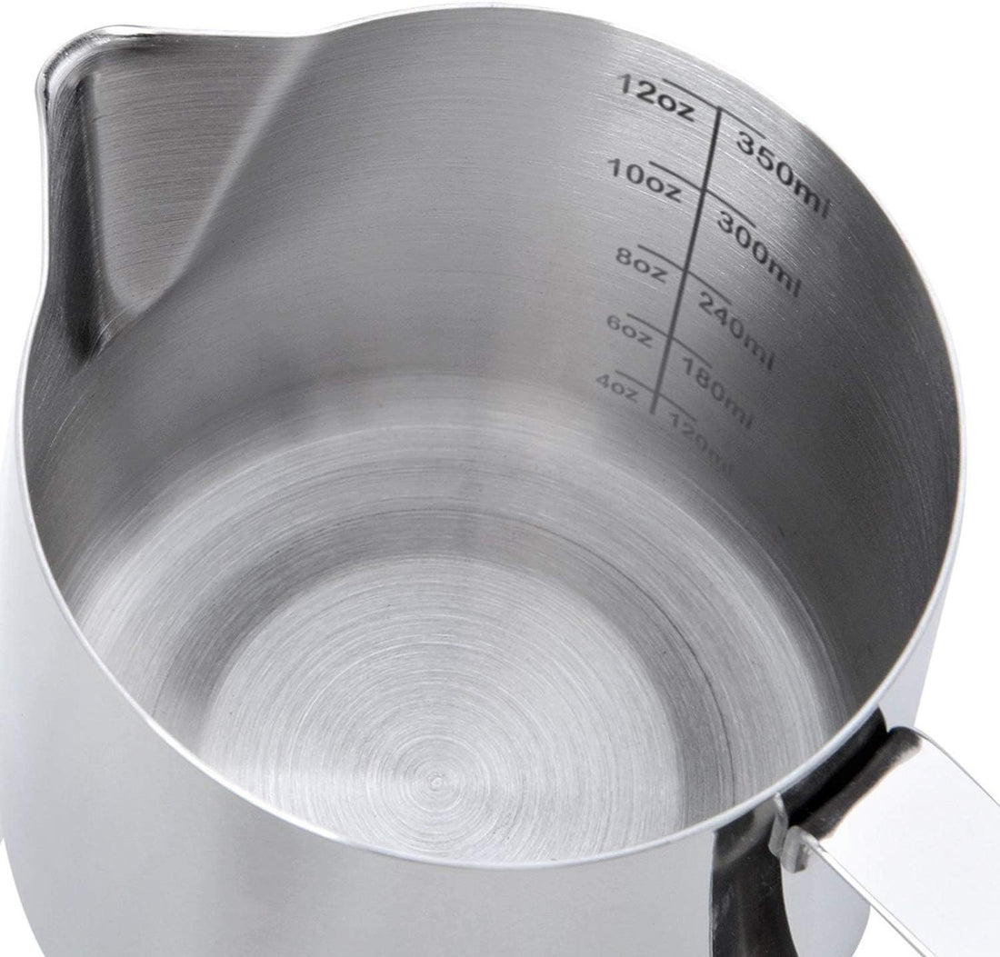 12oz Stainless Steel Coffee Milk Frothing Jug For Dripless Latte Art