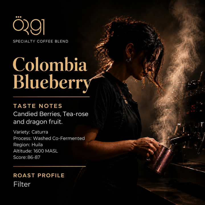 OR91 Colombia Blueberry Specialty Coffee Beans, Filter Roast, Limted Edition