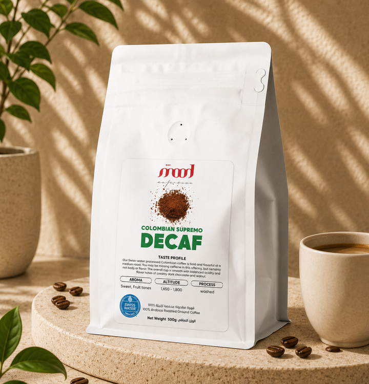 Colombian Supremo Decaf Ground Coffee, Medium Roast, 500g