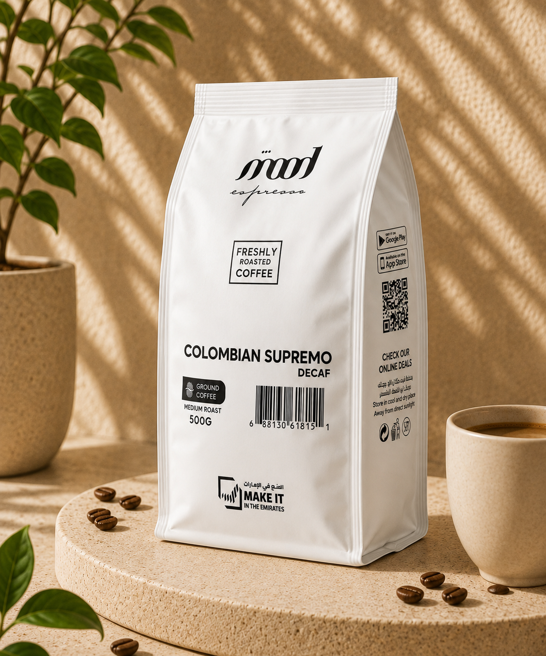 Colombian Supremo Decaf Ground Coffee,500G