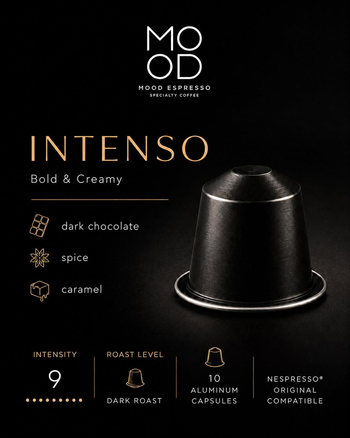 اشتري 10 واحصل على 2 مجانًا - Intenso - كبسولة ألومنيوم متوافقة مع أجهزة Nespresso