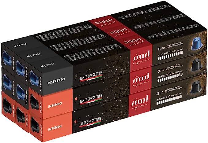 Nespresso Compatible Aluminium Capsules - Ristretto (50 pods) + Intenso (40 pods)
