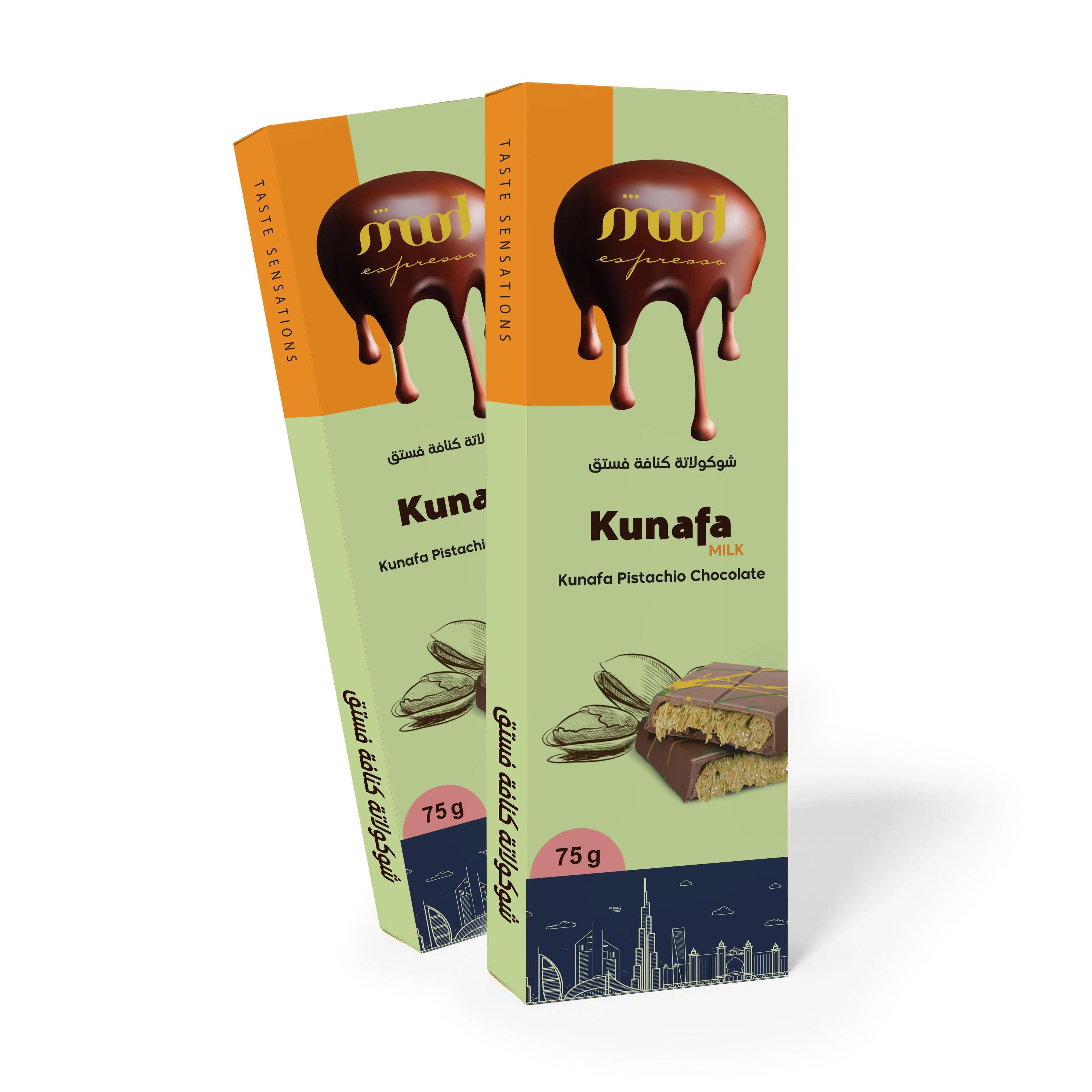 Kunafa Pistachio Milk Chocolate, 75 g