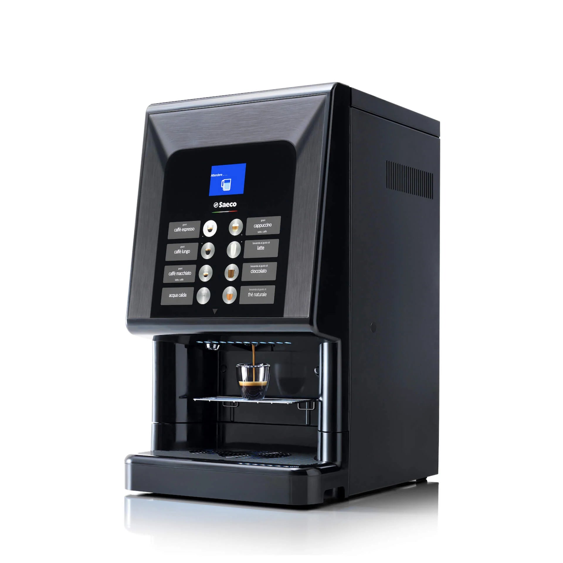 Saeco Phedra Evo TTT Bean to Cup Coffee Machine 1500W: Customizable Interface, High-Capacity Canisters With Powder Milk Option & 8 Beverage Selections