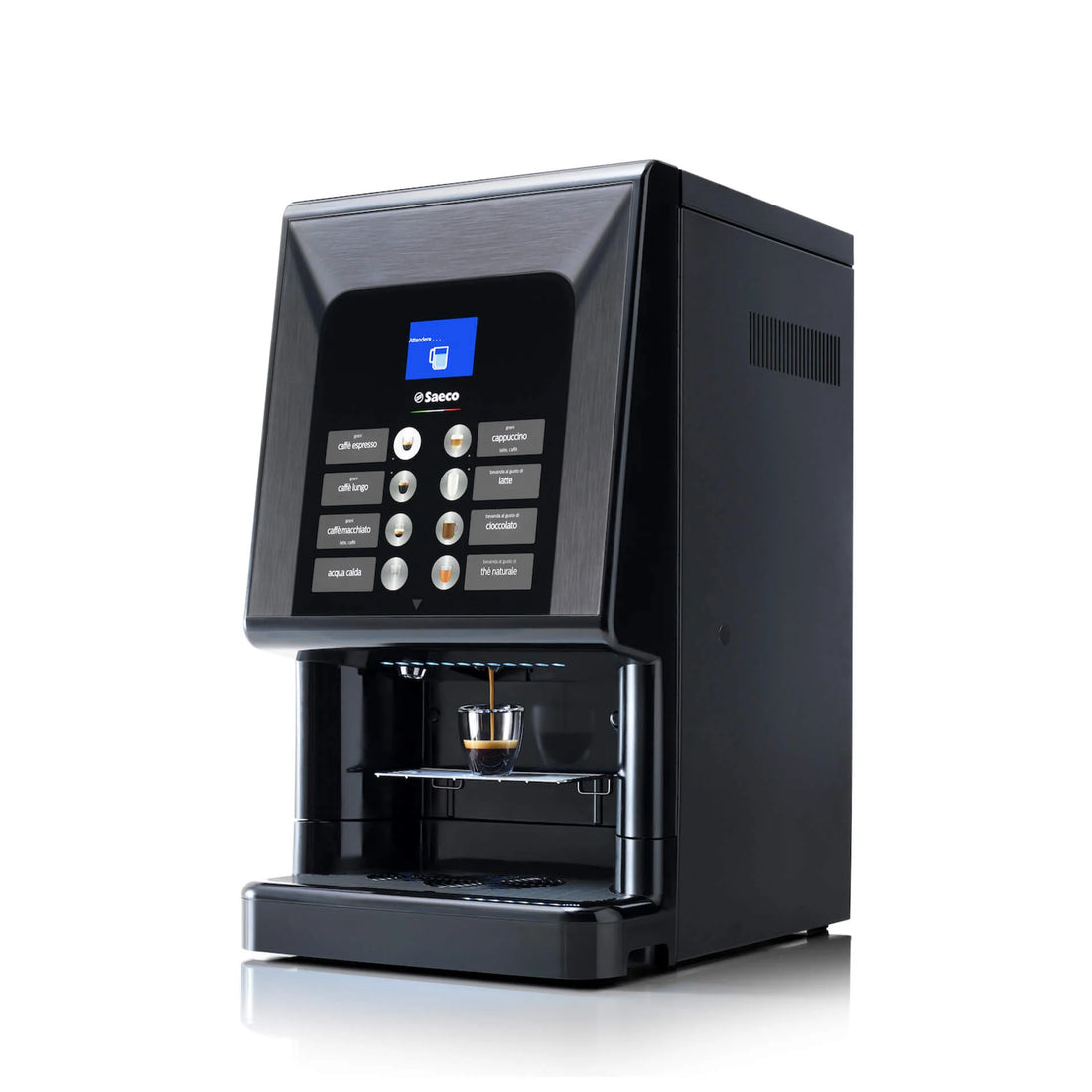Saeco Phedra Evo TTT Bean to Cup Coffee Machine 1500W: Customizable Interface, High-Capacity Canisters With Powder Milk Option & 8 Beverage Selections