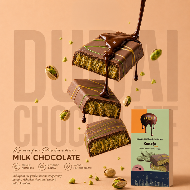 Kunafa Pistachio Milk Chocolate, 75 g