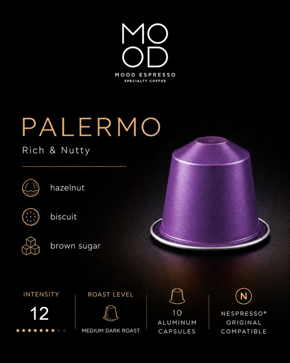 10+2 Free: Palermo Aluminium Capsules, Sleeve Pack
