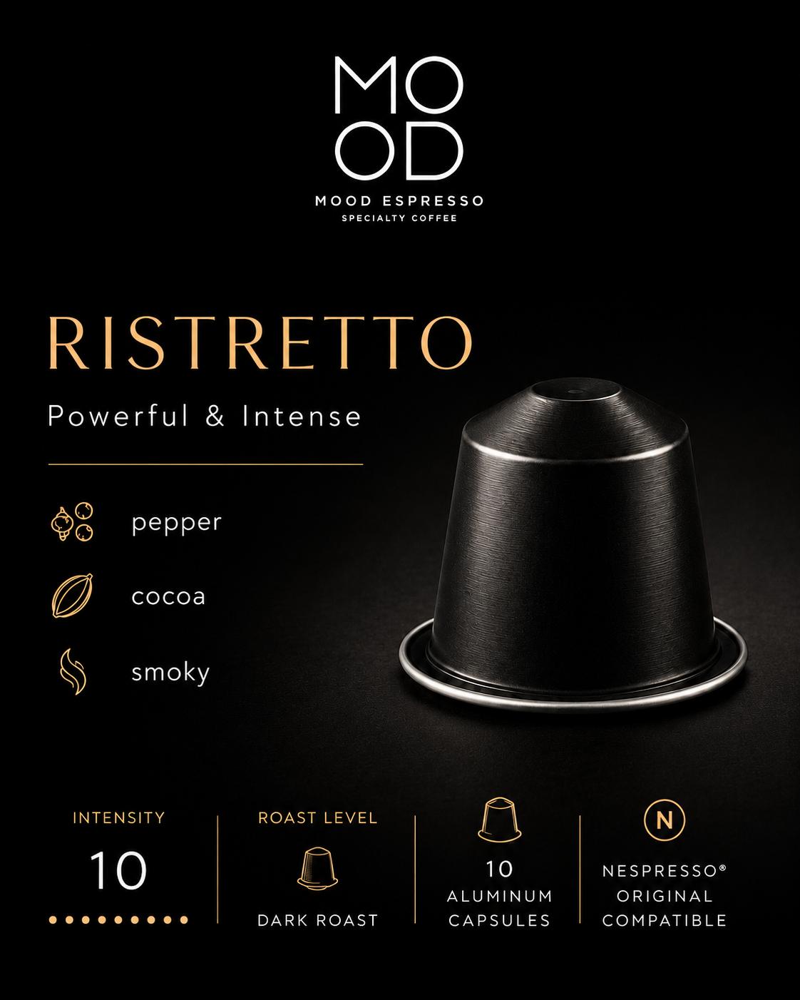 10+2 Free: Ristretto Aluminium Coffee Capsules, Square Pack