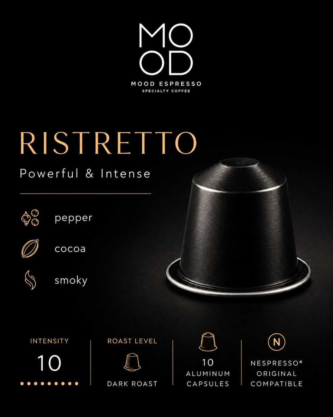 10+2 Free: Ristretto Aluminium Coffee Capsules, Square Pack