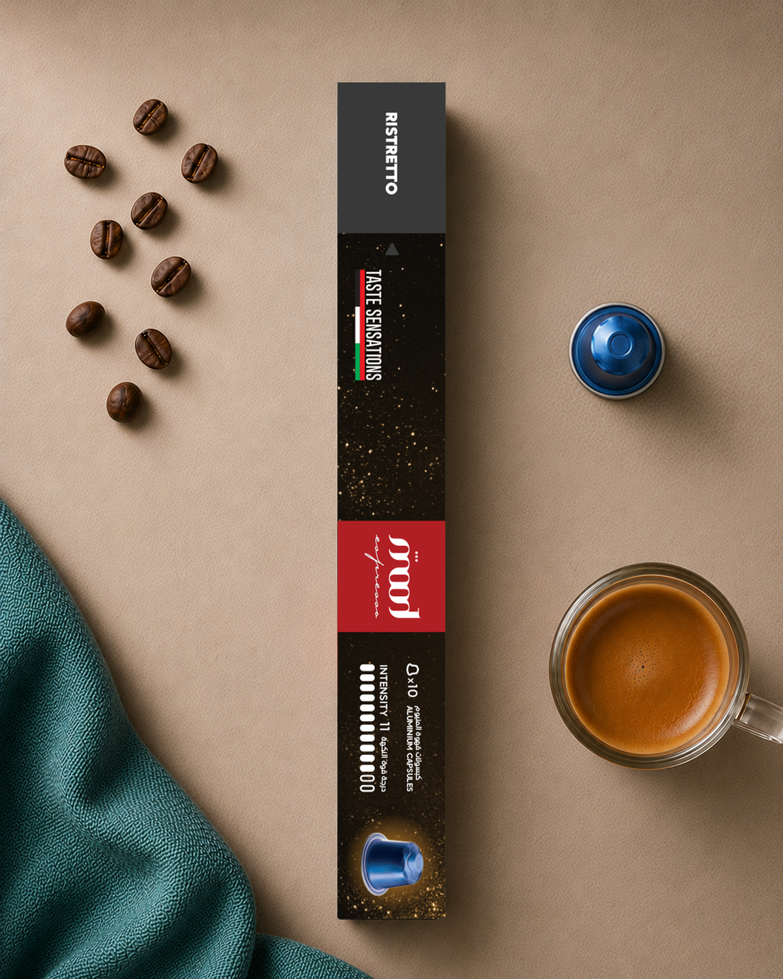 Pack of 9: Ristretto Aluminium Capsules, Sleeve Pack