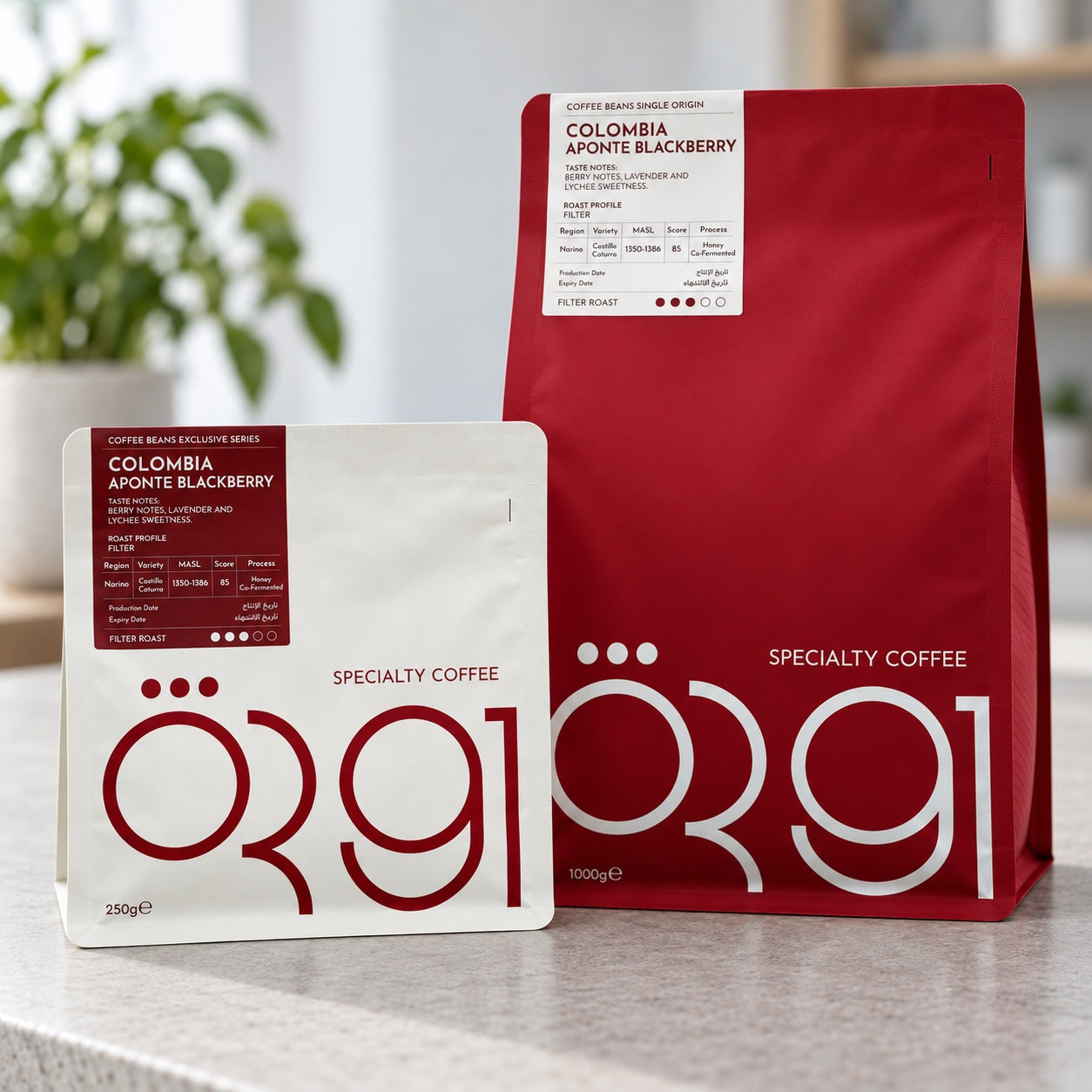 OR91 colombia aponte blackberry specialty coffee packaging